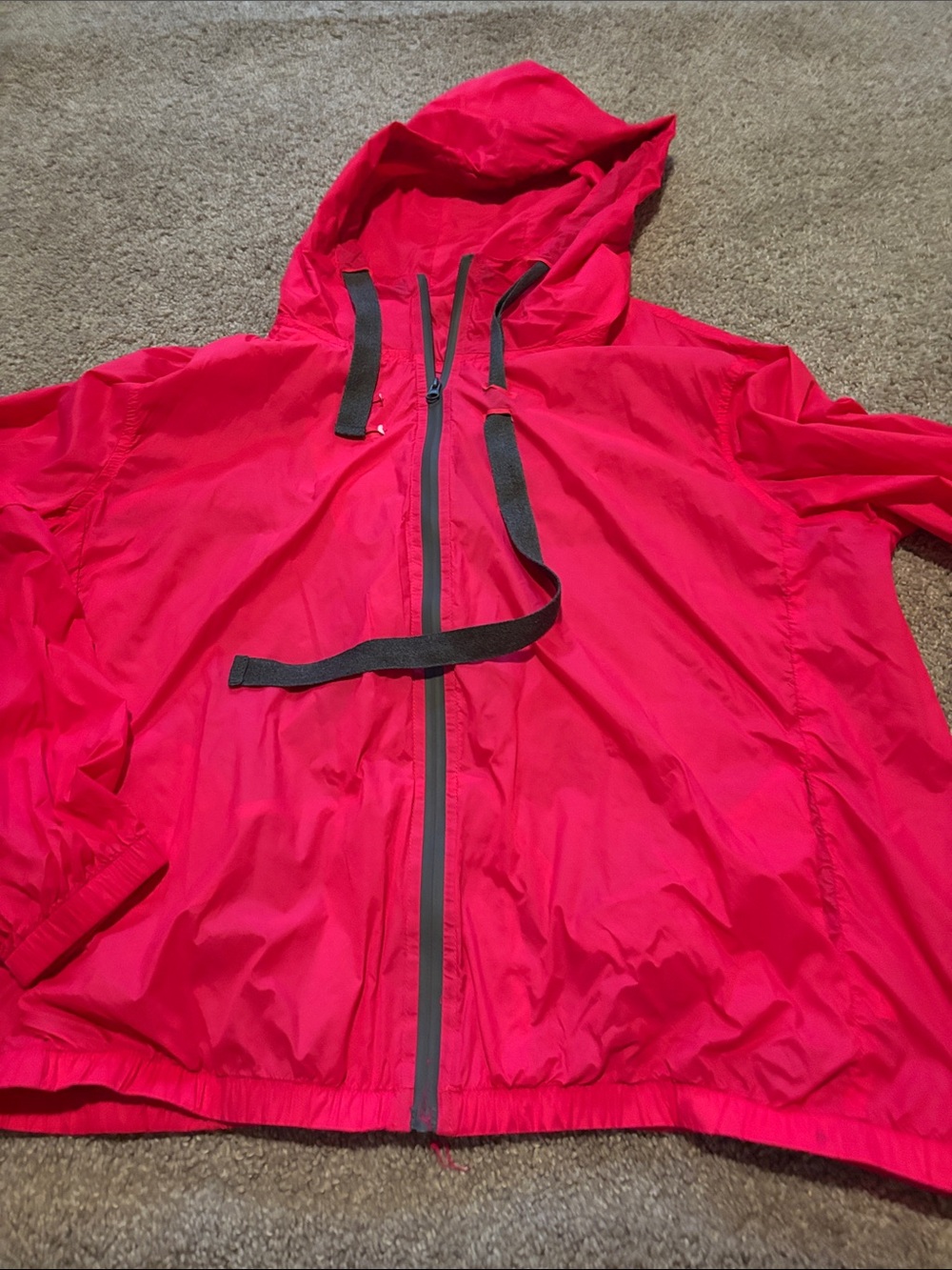ZYIA Bright Pink Hooded womens wind jacket